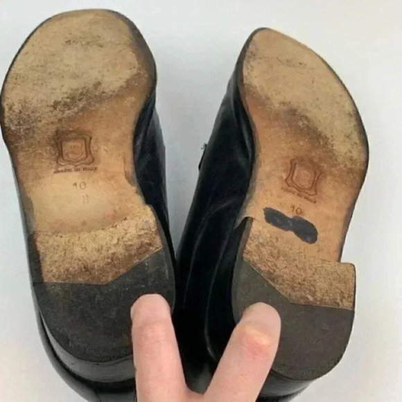 Vintage Halston men’s oxfords 10 Italian leather - Picture 5 of 8